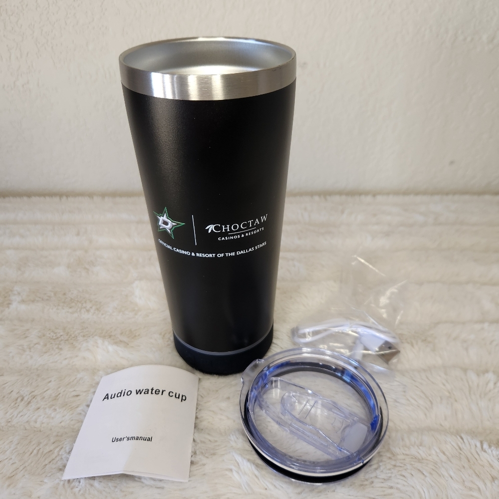 Dallas Stars Choctaw Black Stainless Steel Audio Bluetooth Tumbler/Speaker